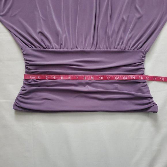 Worthington Women’s 3/4 Balloon Sleeve Ruched Blouse Purple Size Large - Picture 10 of 10